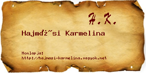 Hajmási Karmelina névjegykártya